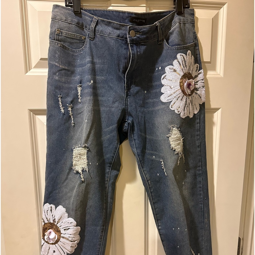 Stylish blue jeans size 14